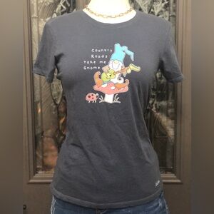 Life Is Good Women's Gnome Country Roads Crusher-LITE Short Sleeve T-Shirt